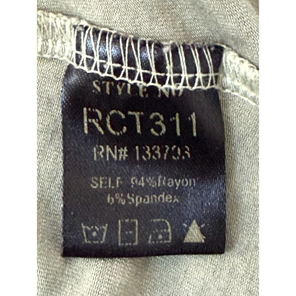 POL Women's Small Olive Green Boho Floral Lace Long Sleeve Blouse Top Oversized - Picture 12 of 13